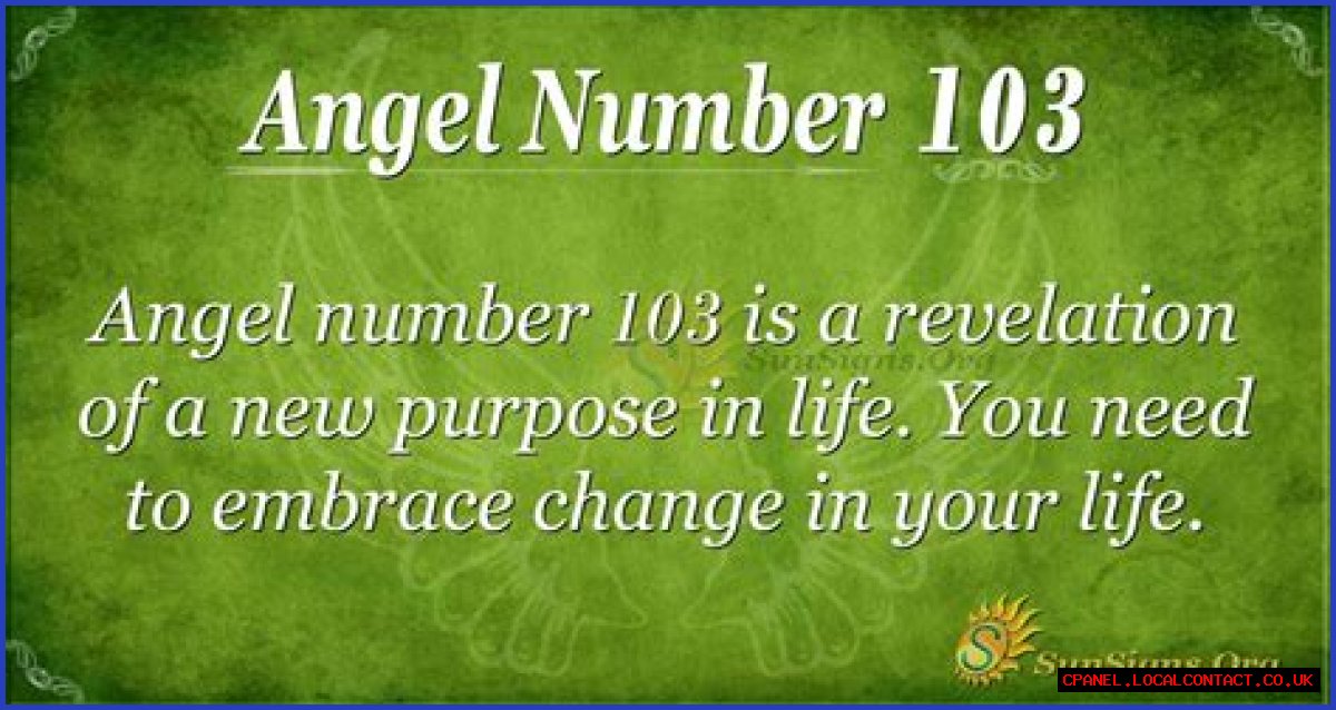 
ANGEL NUMBER 103
