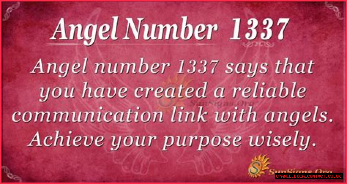 
ANGEL NUMBER 1337
