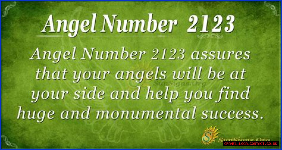 
ANGEL NUMBER 2123
