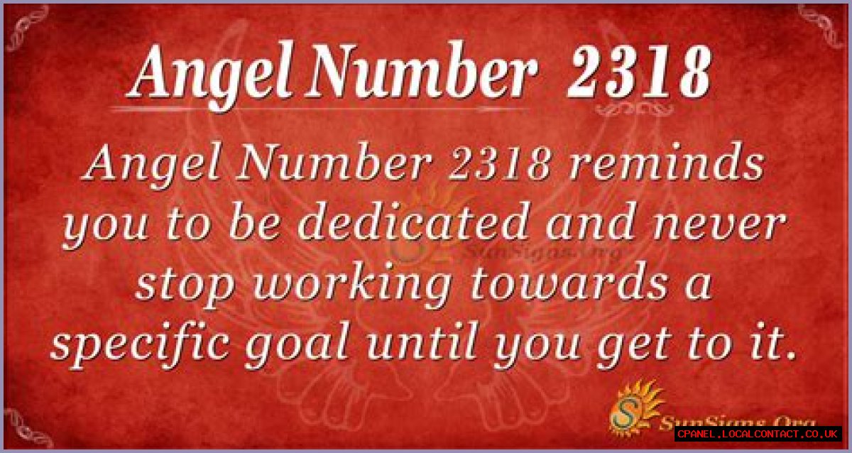 
ANGEL NUMBER 2318
