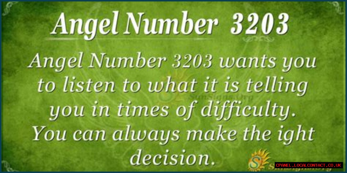 
ANGEL NUMBER 3203
