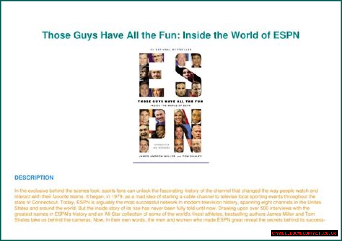 Cable channel that was chronicled in the book Those Guys Have All the Fun