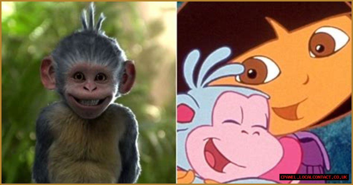 Cartoon girl who has a monkey friend named Boots