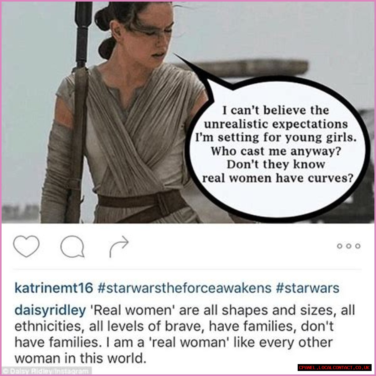 Daisy Ridley claps back at an online troll who said ‘real women have curves’