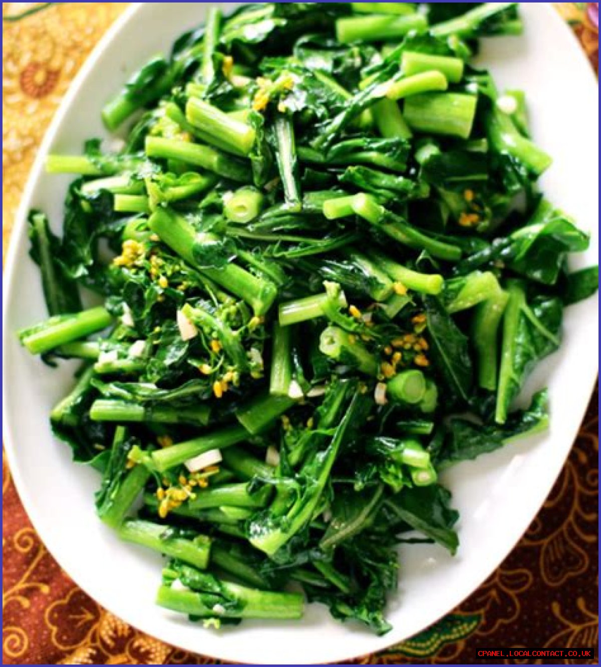Dish of leafy greens