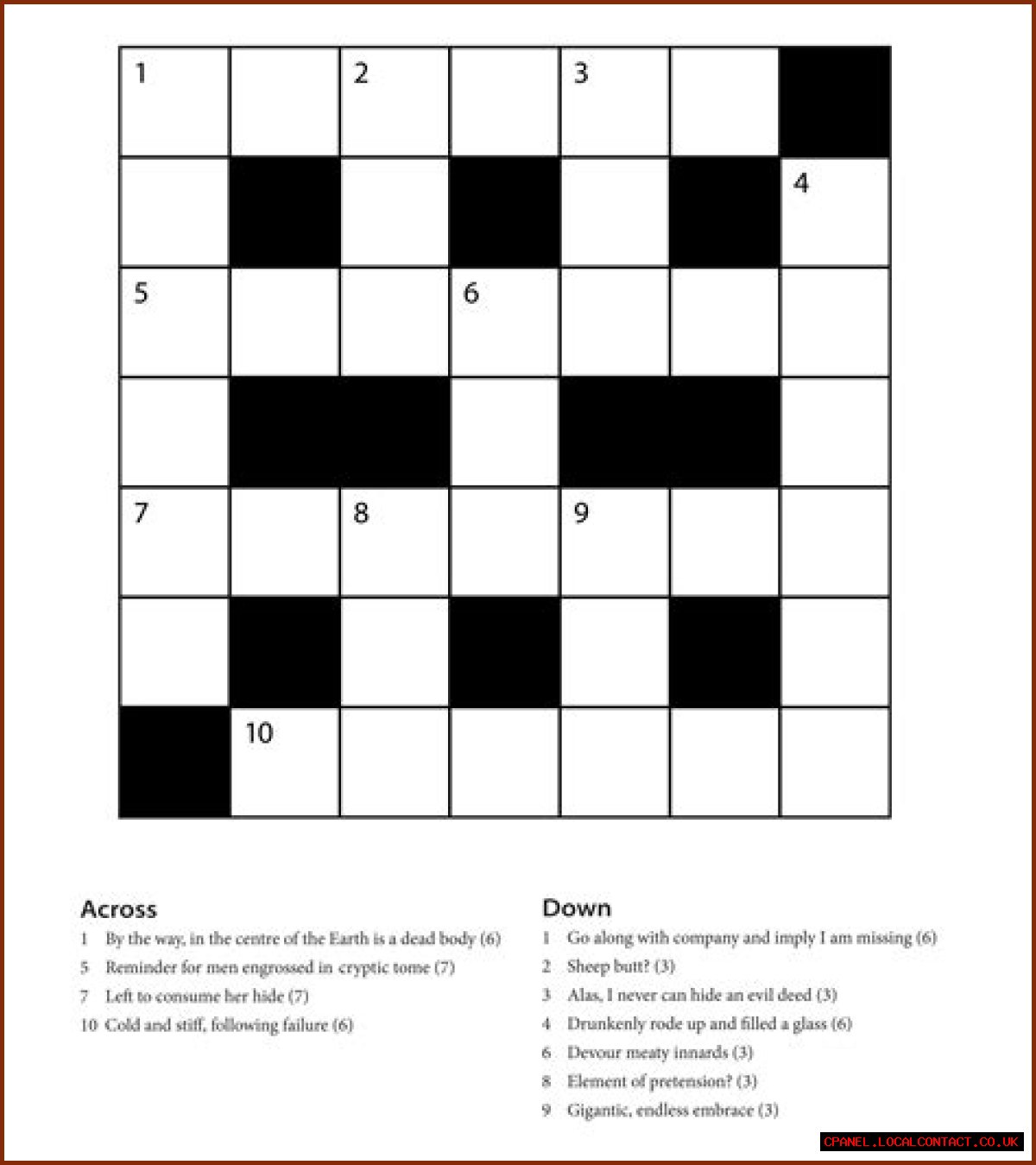 Easy Crossword - Free Online Game