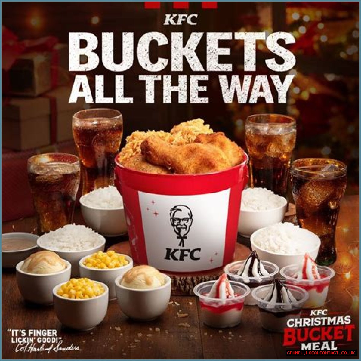 Fast-food chain that offers meals by the bucketful