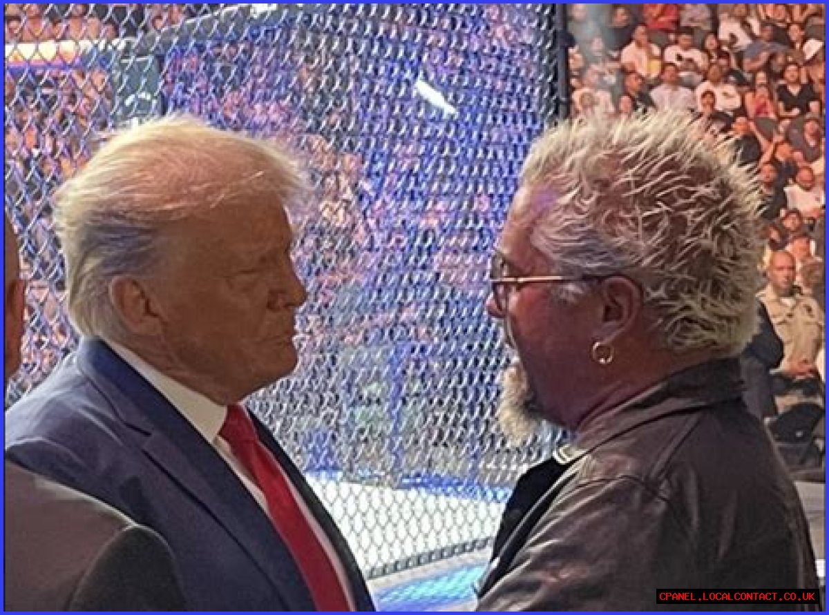 Guy Fieri shook hands with Donald Trump at this weekend’s UFC fight