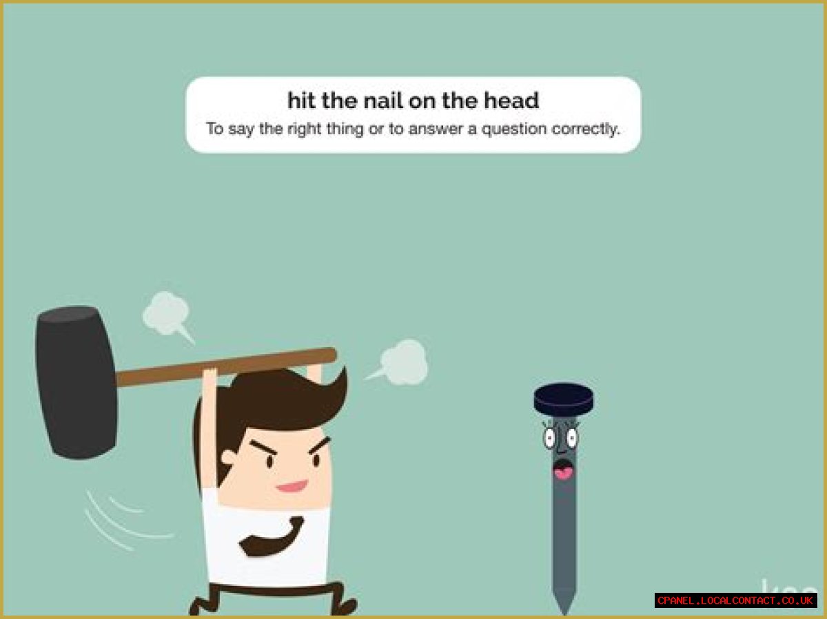 Hit the ___ on the head