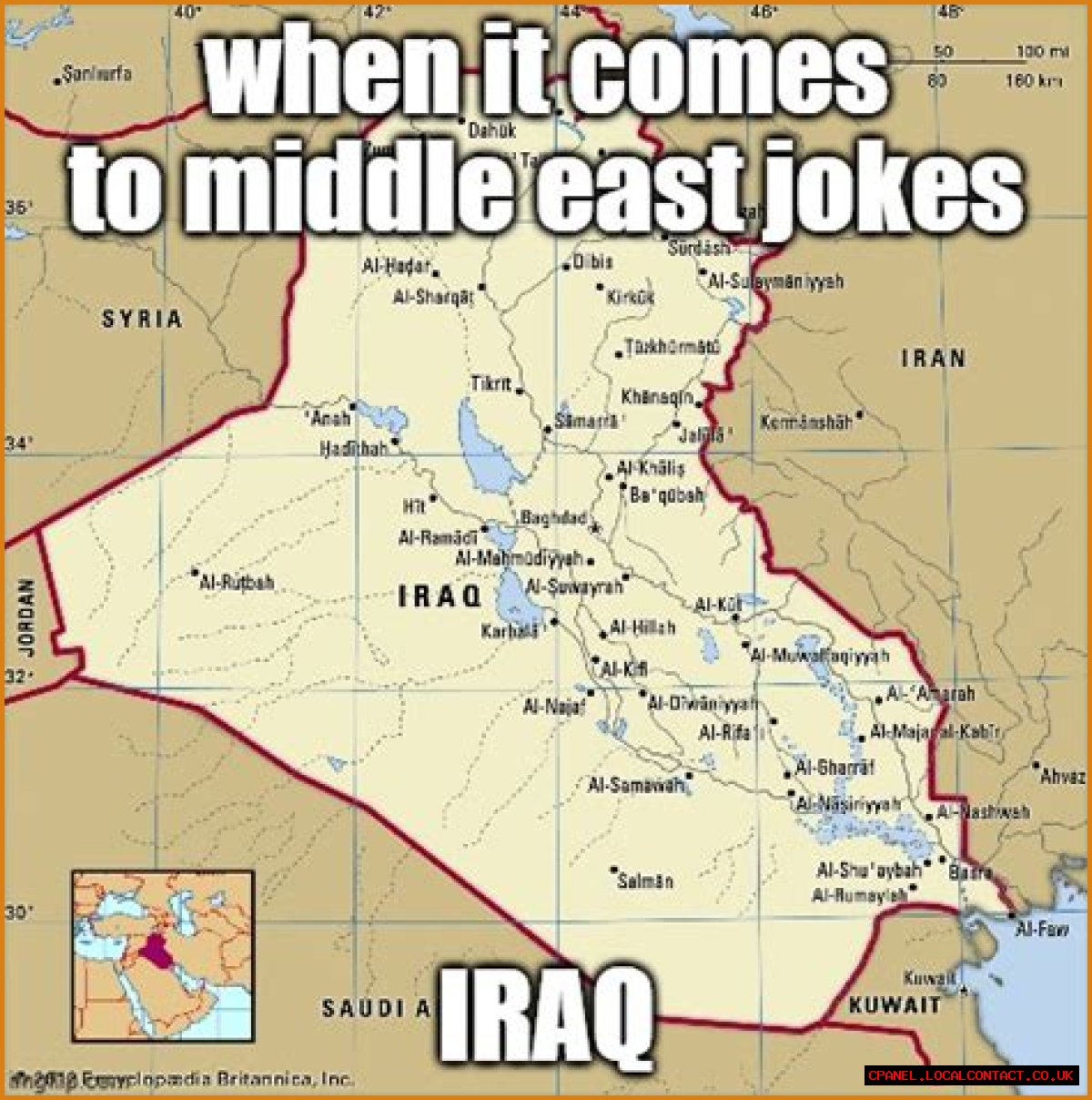 Middle Eastern nation that rhymes with Iran