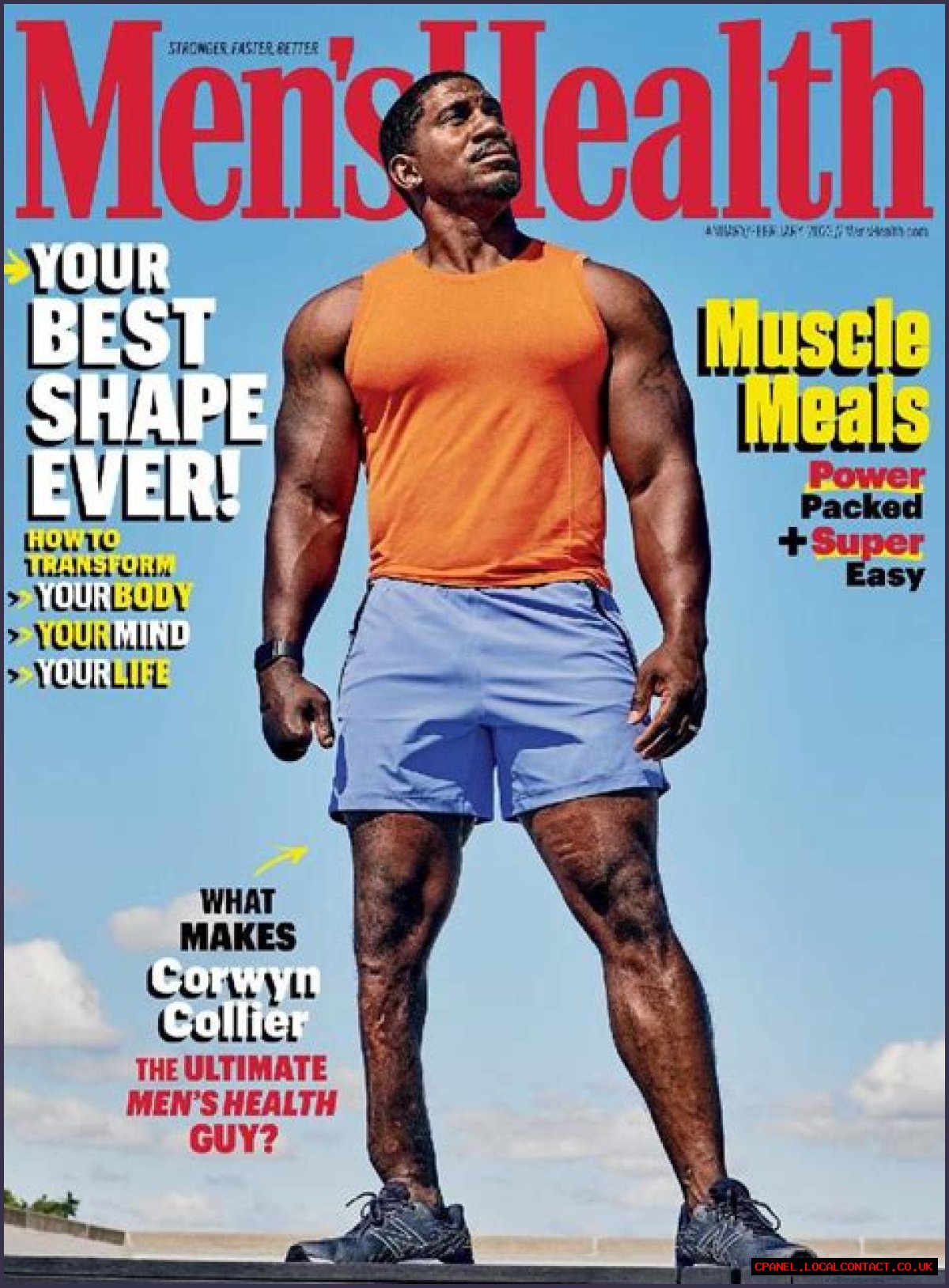 Muscles emphasized on many Men's Health magazine covers