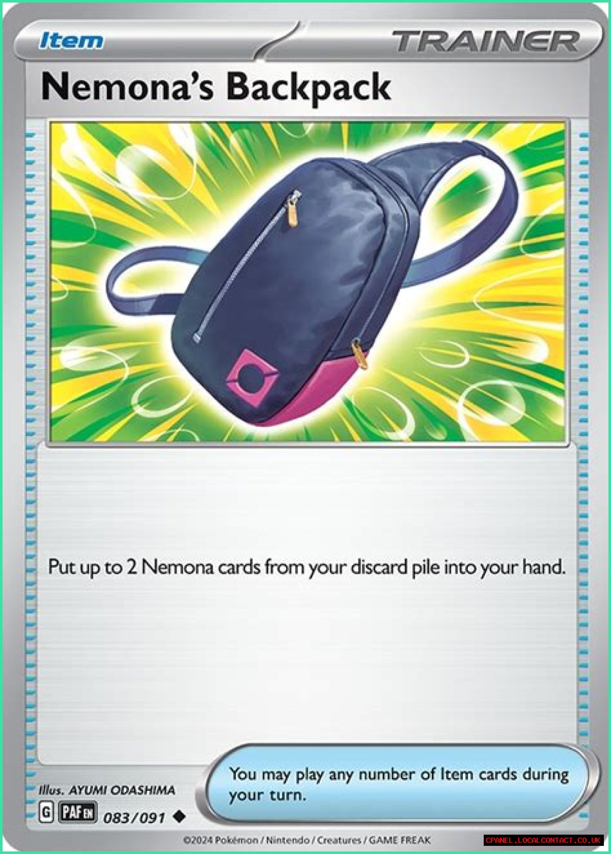 Nemona's Backpack (Paldean Fates 83)