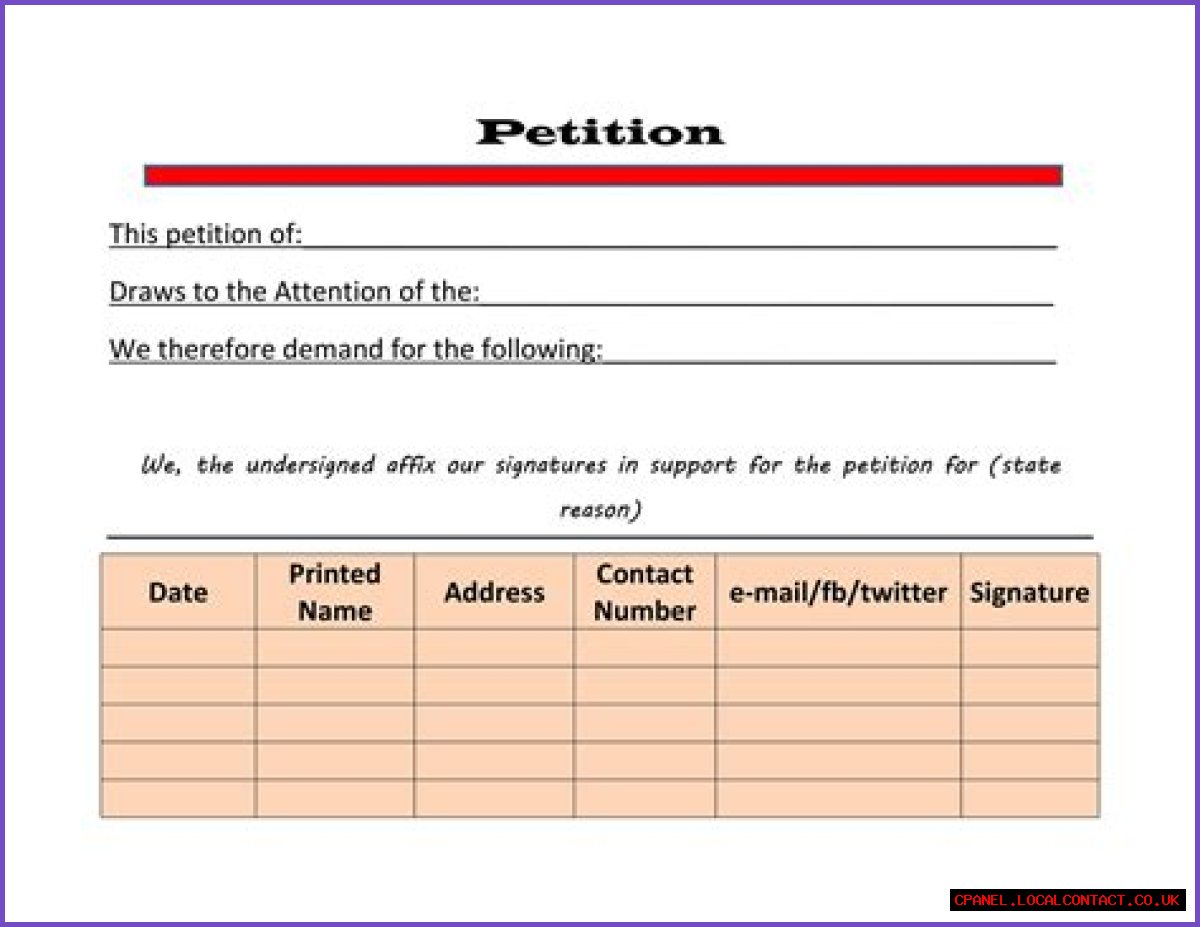Petition made in court