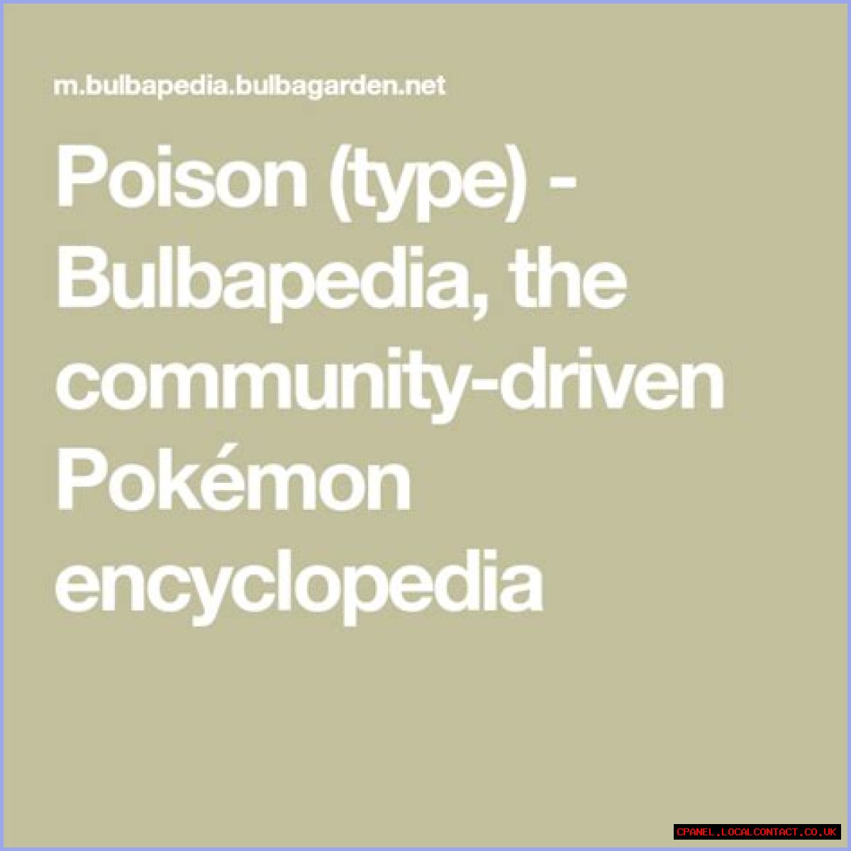 Poison (type) - Bulbapedia, the community-driven Pokémon encyclopedia