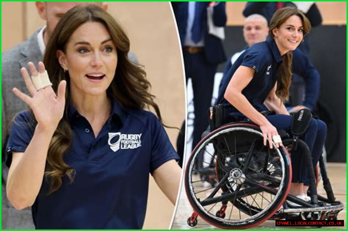 Princess Kate had bandaged fingers again today as she played wheelchair rugby