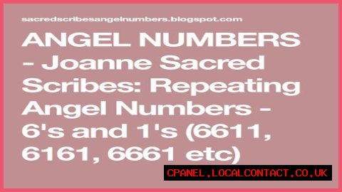 
Repeating Angel Numbers - 1's and 6's  (1166, 1161, 6161, 6611, 661 etc)

