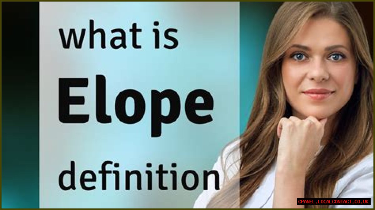 What is the meaning of elopers?